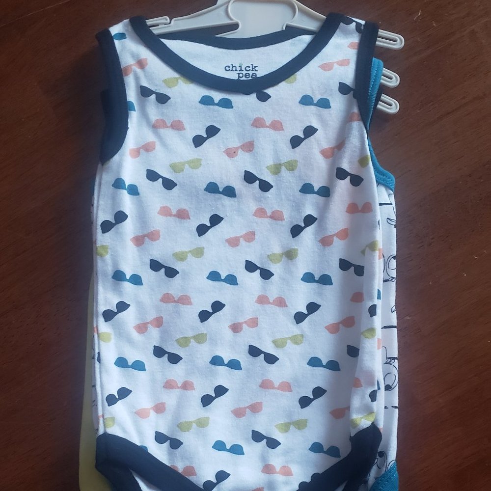 hipster sleeveless / tank top onsies